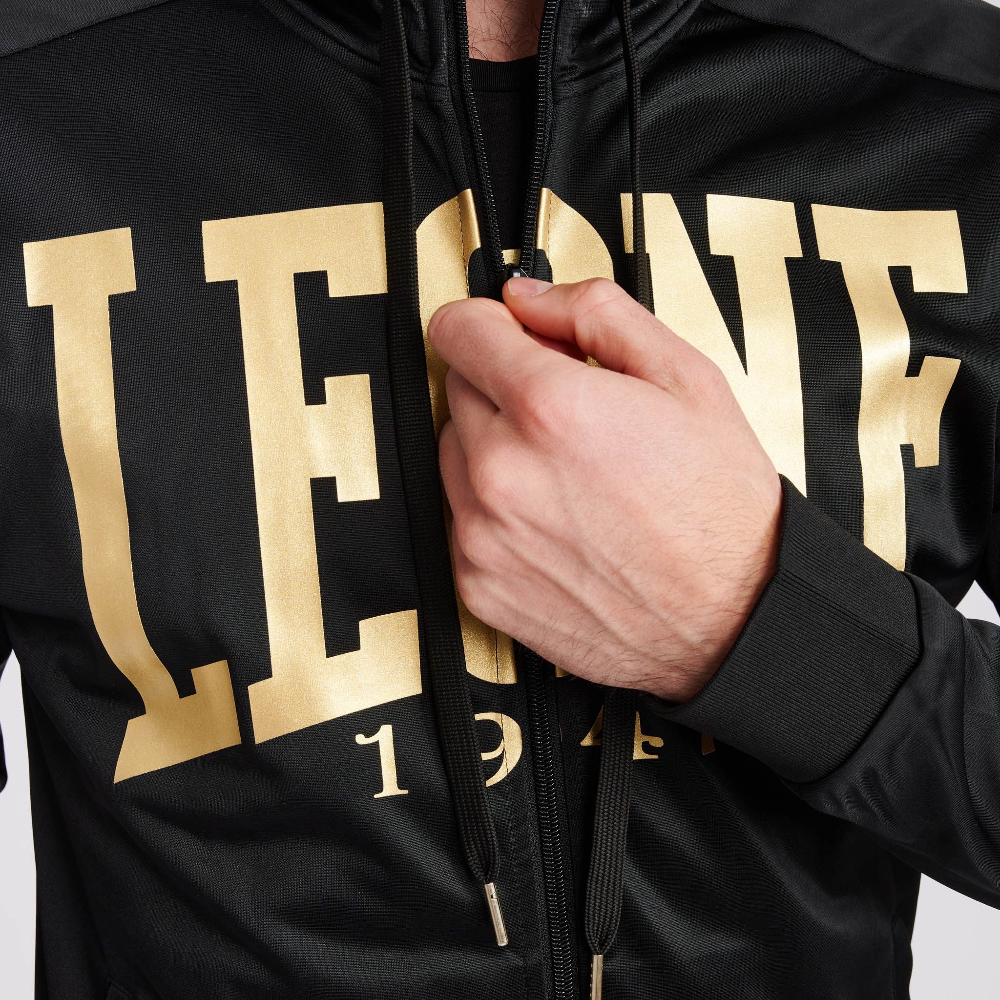 Sudadera Con Capucha LEONE 1947 Para Hombre - 100% Poliéster, Ligera Y Cómoda Para Entrenar