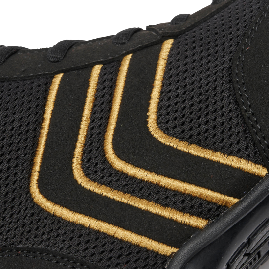 Botas de Boxeo Profesional Leone 1947 Color Negro-dorado CL188