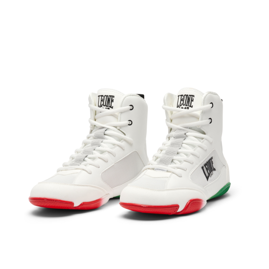 Botas de Boxeo y lucha Leone 1947 " Premium" CL110 Blanco-Italia