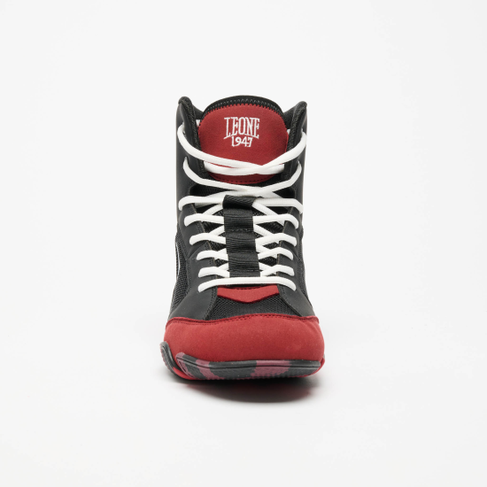 Botas de Boxeo y lucha Leone 1947 " Premium" CL110 negro-rojo
