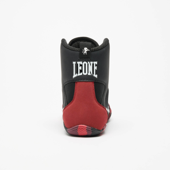 Botas de Boxeo y lucha Leone 1947 " Premium" CL110 negro-rojo