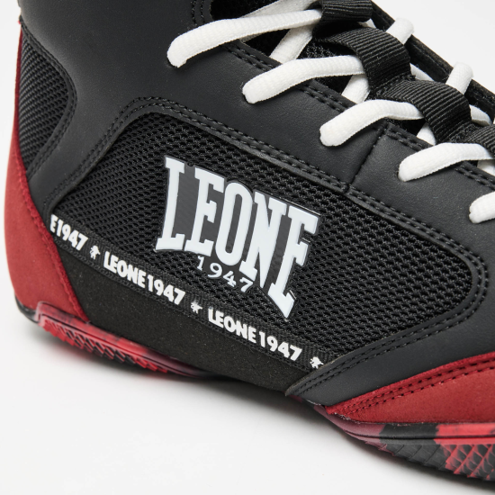 Botas de Boxeo y lucha Leone 1947 " Premium" CL110 negro-rojo