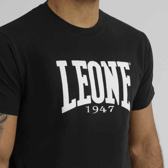 Camiseta de algodon Leone 1947 LSM208 negro