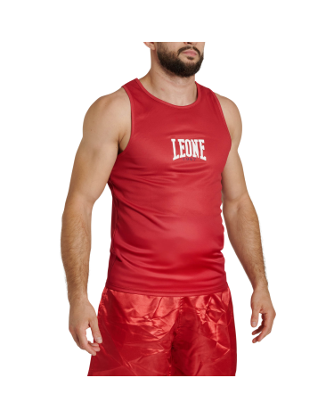 Camiseta de entreno Leone 1947 "Color Block" roja AB236