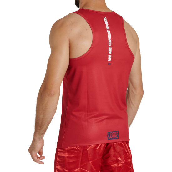 Camiseta de entreno Leone 1947 "Color Block" roja AB236