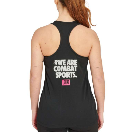 Camiseta de tirantes "WACS" Leone 1947 Color negro ABX142