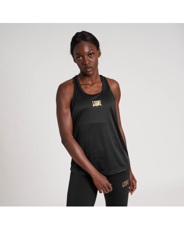Camiseta femenina Tank DNA Leone 1947 ABX760 negra