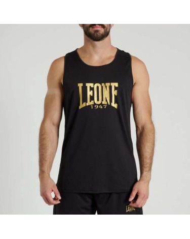 Camiseta Leone 1947 sin mangas "DNA" negro ABX702