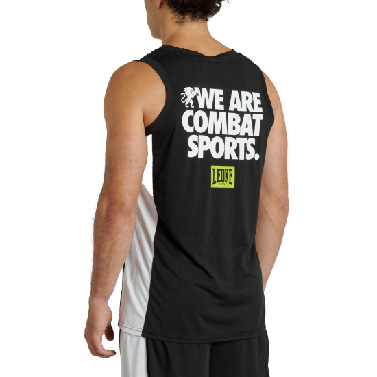 Camiseta Leone 1947 sin mangas " Logo Wacs" negro ABX124