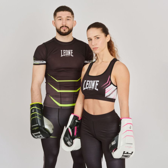 Camiseta Leone 1947 Técnica/ rashguard "Revo Fluo" negra AB927F