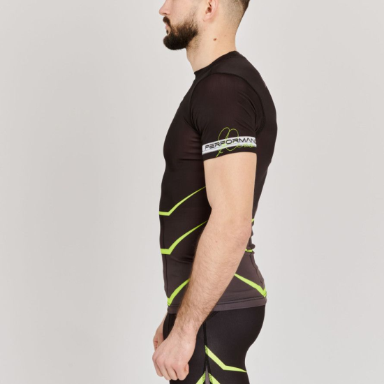 Camiseta Leone 1947 Técnica/ rashguard "Revo Fluo" negra AB927F
