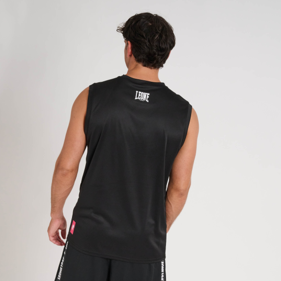 Camiseta sin mangas Leone 1947 negra ABX507