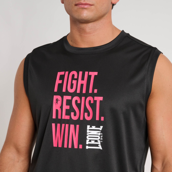 Camiseta sin mangas Leone 1947 negra ABX507