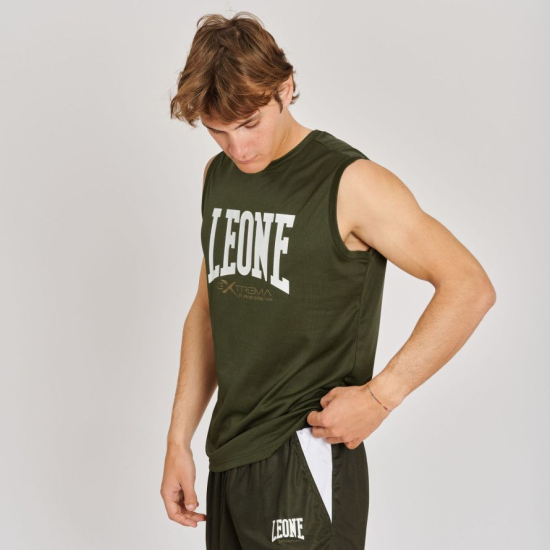 Camiseta sin mangas Logo Leone Color verde ABX103