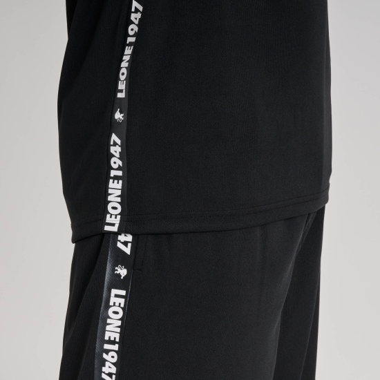 Camiseta tecnica Leone 1947 TAPE 47 negra ABX218