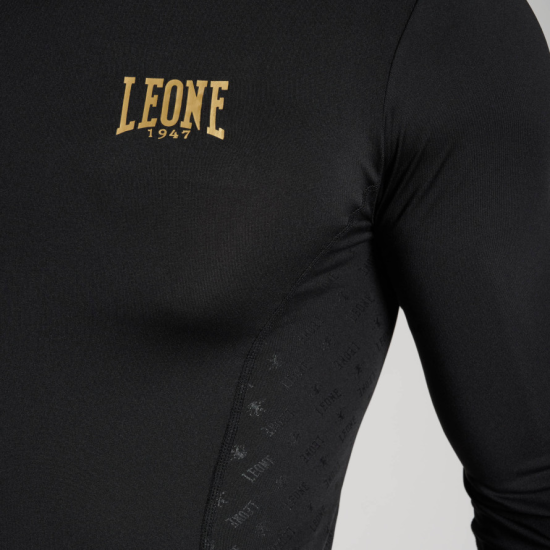 Camiseta tecnica- Rashguard Leone 1947 de manga larga "DNA" negra ABX708