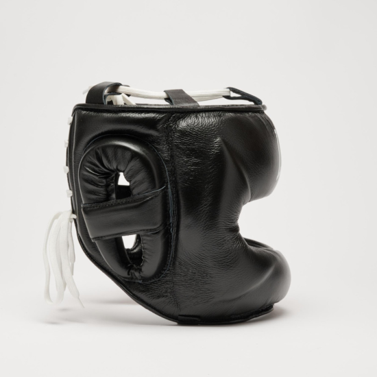 Casco de boxeo Leone Sport con barra " Nerone" CSB02 Negro