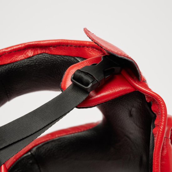 Casco de boxeo Leone Sport con barra " Nerone" CSB02 rojo