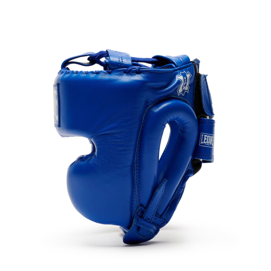 Casco de pomulos profesional Leone 1947 "The Greatest" CS443 azul