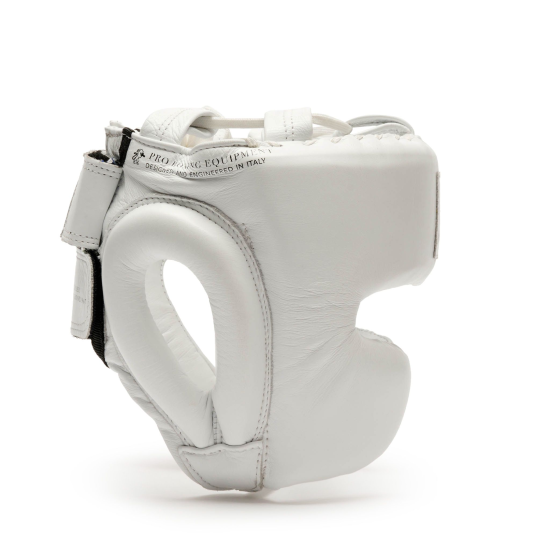 Casco de pomulos profesional Leone 1947 "The Greatest" CS443 blanco