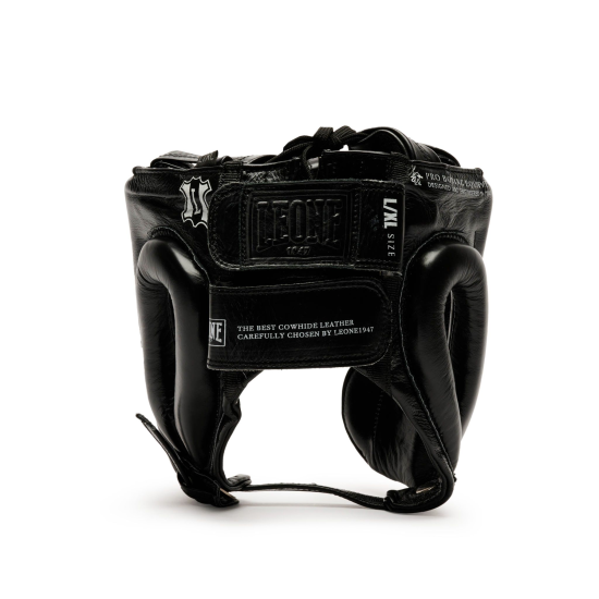 Casco de pomulos profesional Leone 1947 "The Greatest" CS443 negro