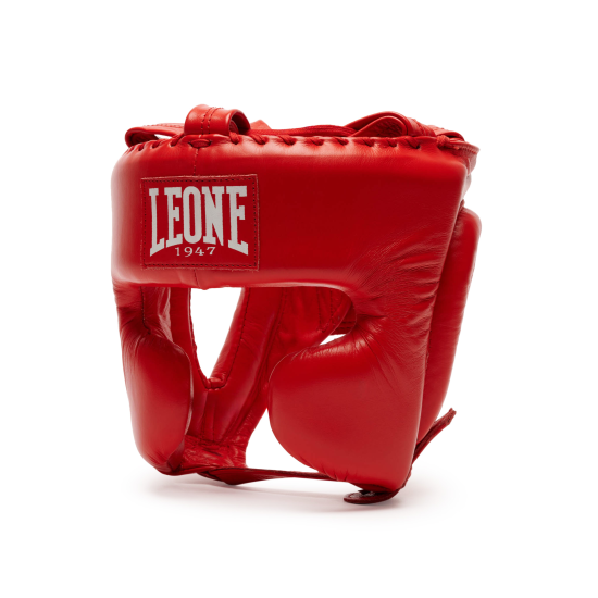 Casco de pomulos profesional Leone 1947 "The Greatest" CS443 rojo