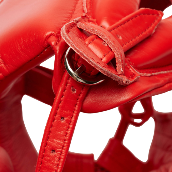 Casco de pomulos profesional Leone 1947 "The Greatest" CS443 rojo