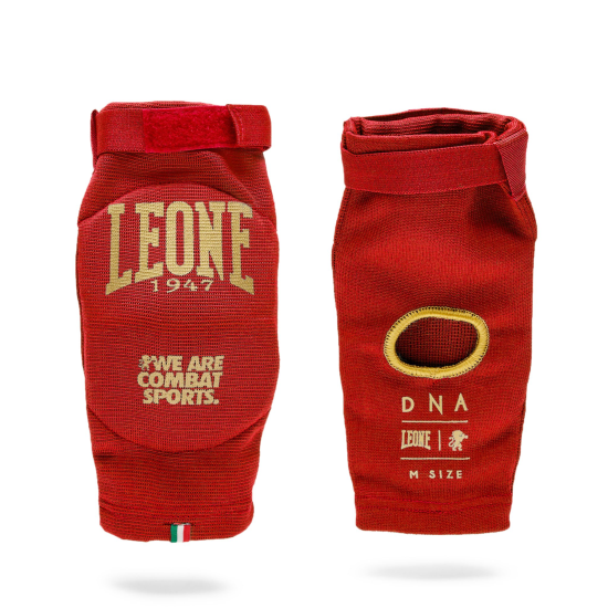 Coderas para Muay Thai Leone Color Rojo PR341 "DNA"