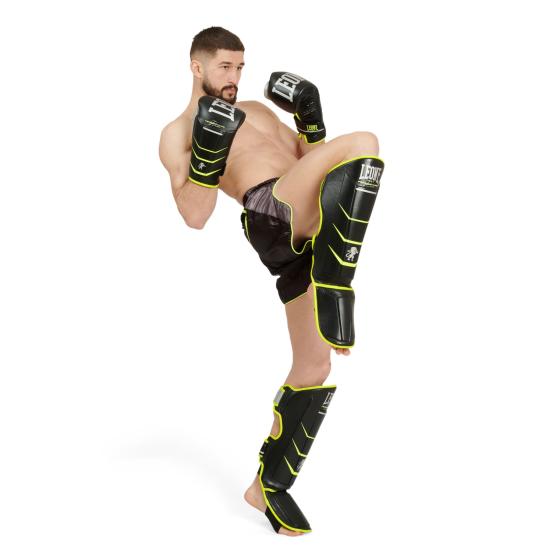 Espinilleras Leone 1947 "Revo Fluo"negro PT160F