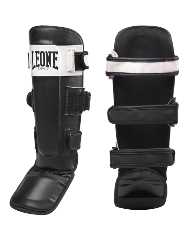 Espinilleras Leone 1947 "Shock" Color Negro PT111