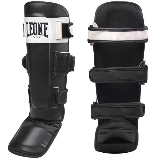 Espinilleras Leone 1947 "Shock" Color Negro PT111