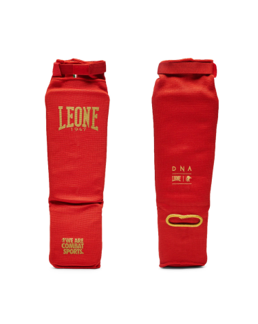 Espinilleras Tubulares Leone 1947 "DNA Basic" Color rojo PT134