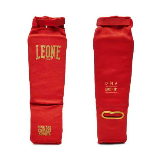 Espinilleras Tubulares Leone 1947 "DNA Basic" Color rojo PT134