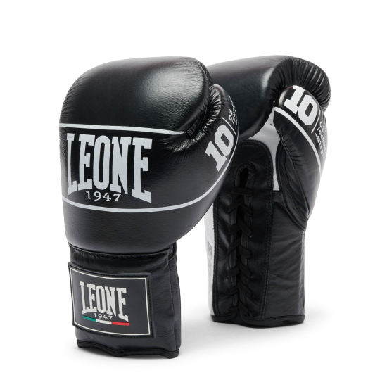 Guantes de boxeo de cuerdas Leone 1947 Shock Pro GN057L negro