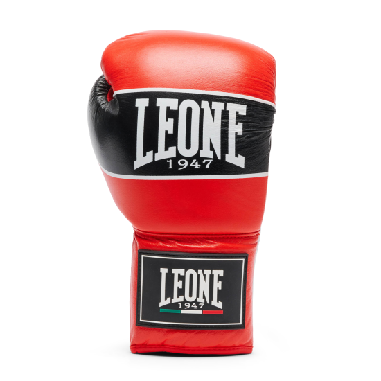 Guantes de boxeo de cuerdas Leone 1947 Shock Pro GN057L rojo