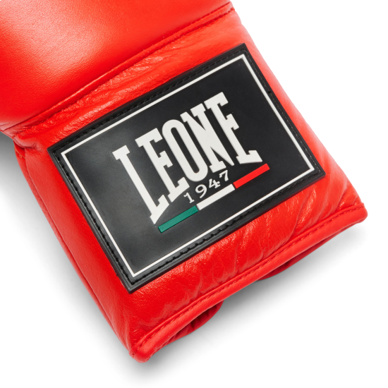 Guantes de boxeo de cuerdas Leone 1947 Shock Pro GN057L rojo
