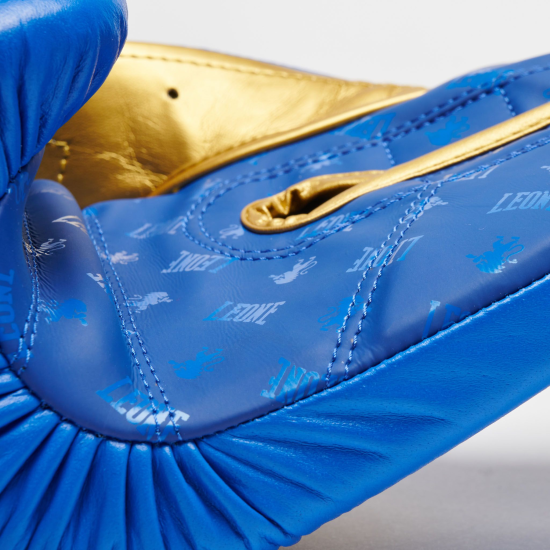 Guantes de Boxeo Leone 1947 "DNA" GN220 azul WAKO 10 Oz