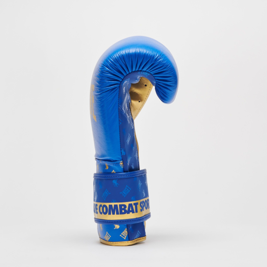 Guantes de Boxeo Leone 1947 "DNA" GN220 azul WAKO 10 Oz