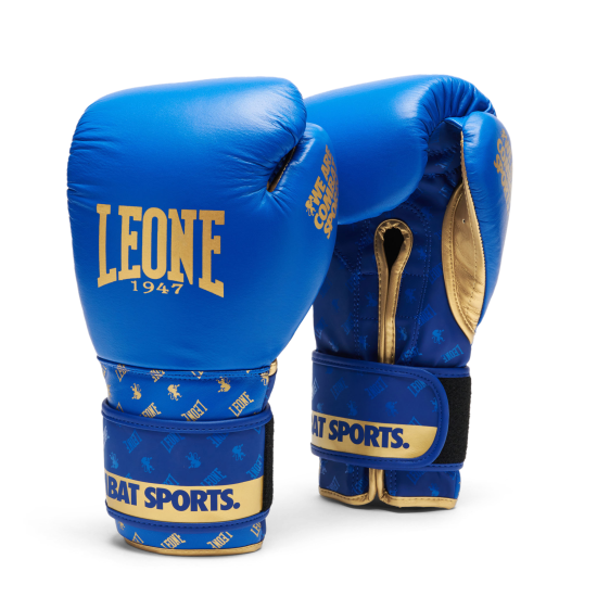Guantes de Boxeo Leone 1947 "DNA" GN220 azul WAKO 10 Oz