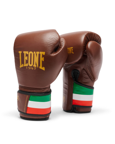 Guantes de Boxeo Leone 1947 "Italy 47" Color marron vintage GN039