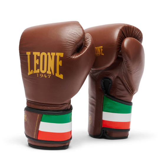 Guantes de Boxeo Leone 1947 "Italy 47" Color marron vintage GN039