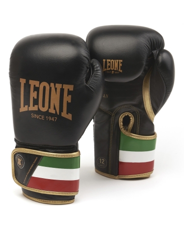 Guantes de Boxeo Leone 1947 "Italy 47" Color Negro GN039