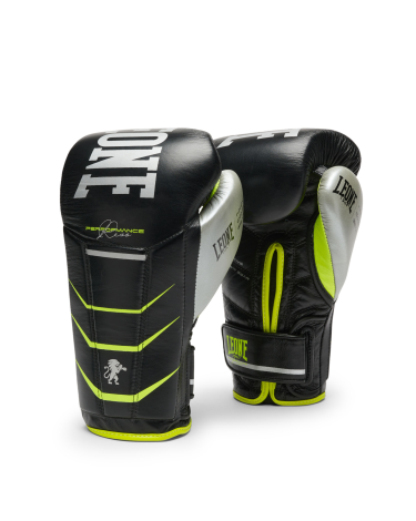Guantes de Boxeo Leone 1947 "Revo Fluo" Color Negro GN110F