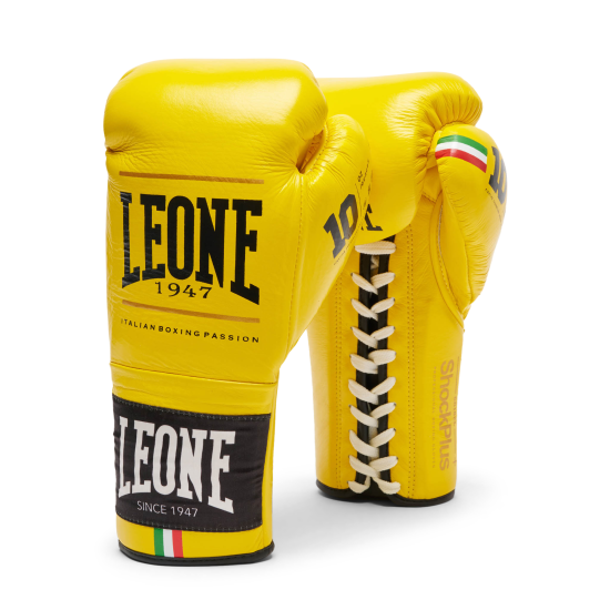 Guantes de Boxeo Leone 1947 "Shock Plus" Color amarillo GN102L