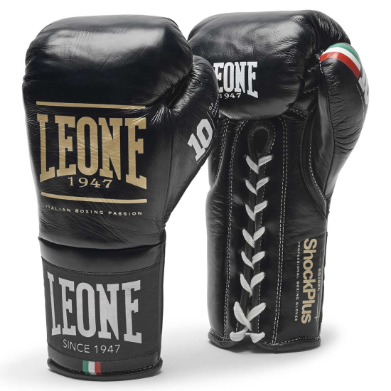Guantes de Boxeo Leone 1947 "Shock Plus" Color Negro GN102L