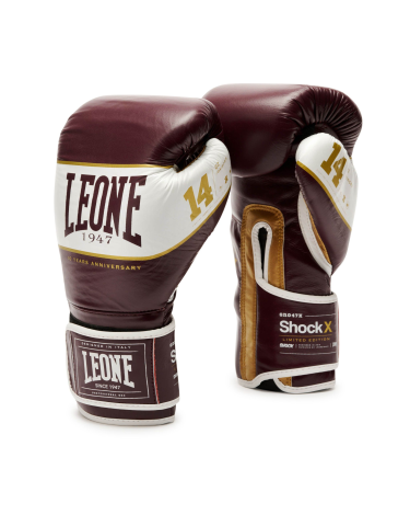 Guantes de Boxeo Leone 1947 "Shock X" Color Burdeos GN047X  edicion limitada