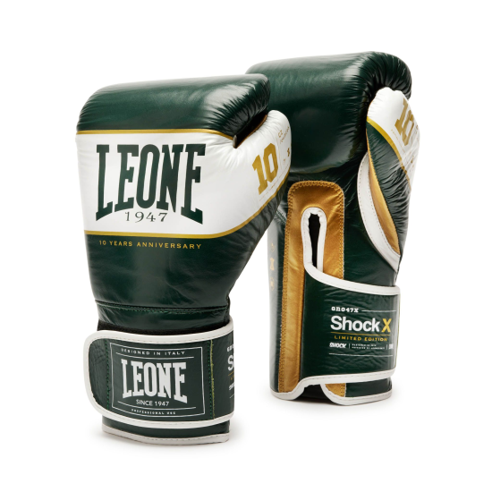 Guantes de Boxeo Leone 1947 "Shock X" Color Verde GN047X  edicion limitada