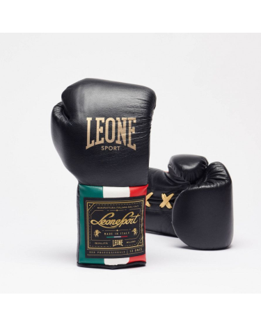 Guantes de boxeo Leone Sport "Orlando" Cuerdas color negro