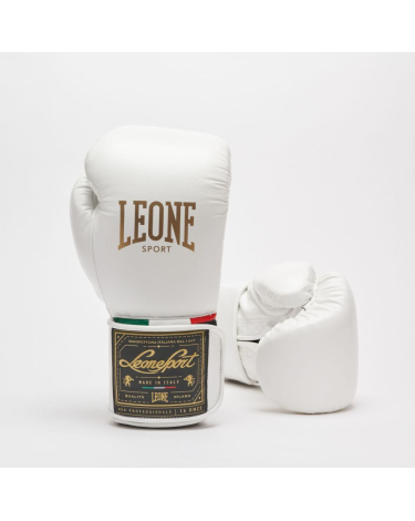 Guantes de boxeo Leone Sport "Orlando Tricolore" Cuerdas color blanco