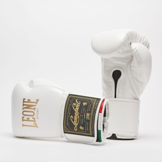 Guantes de boxeo Leone Sport "Orlando Tricolore" Cuerdas color blanco